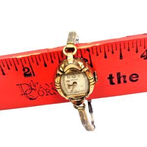 Vintage Orvin 17 Jewels Classic Womens Watch Manual Wind Gold Tone Stretch Band